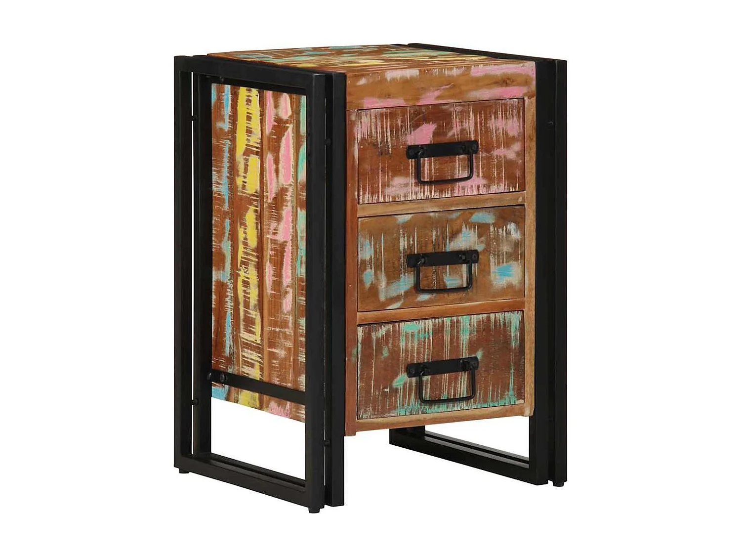 Mesilla de noche 40 x 35 x 50 cm madera maciza recuperada