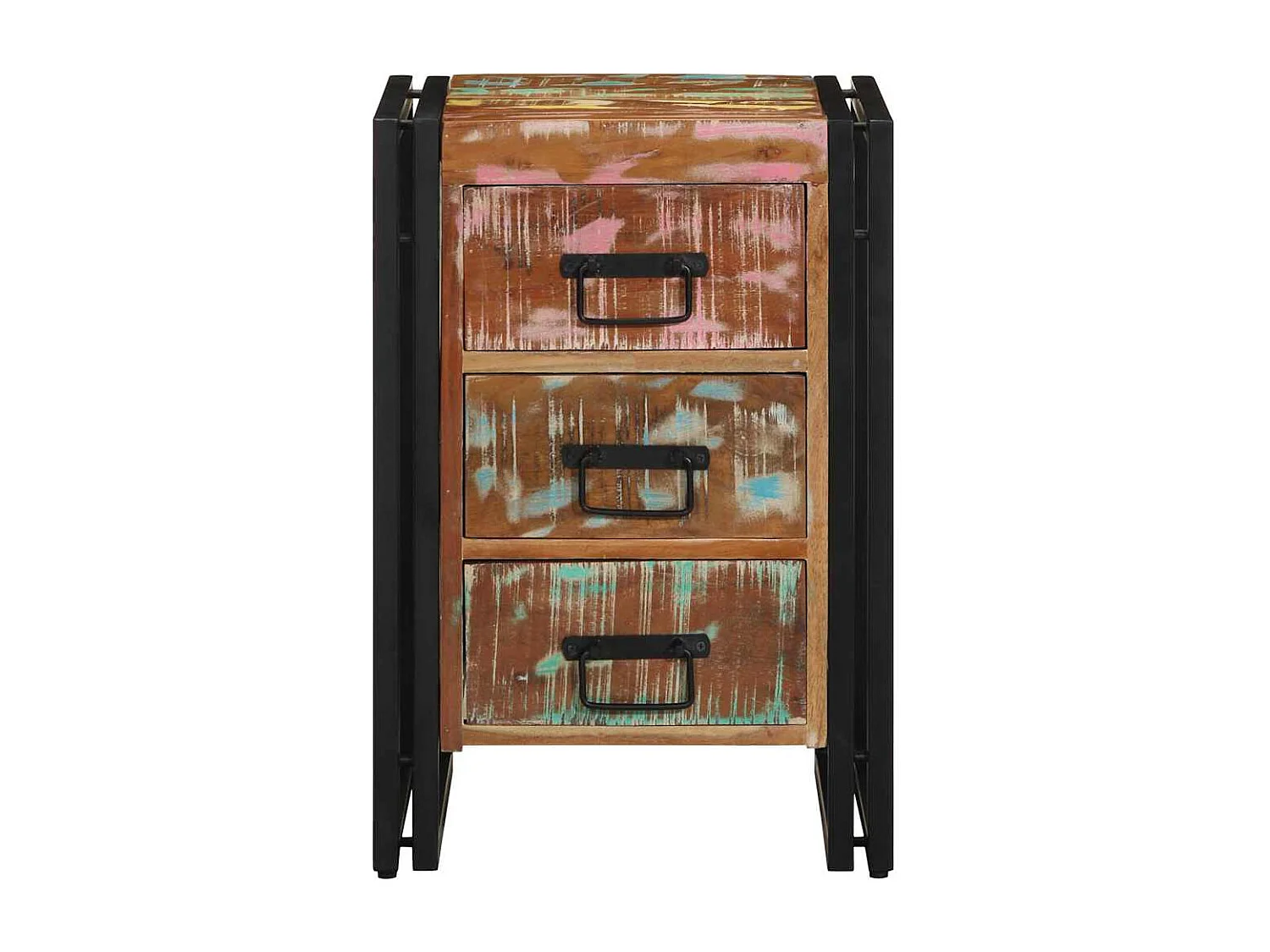 Mesilla de noche 40 x 35 x 50 cm madera maciza recuperada