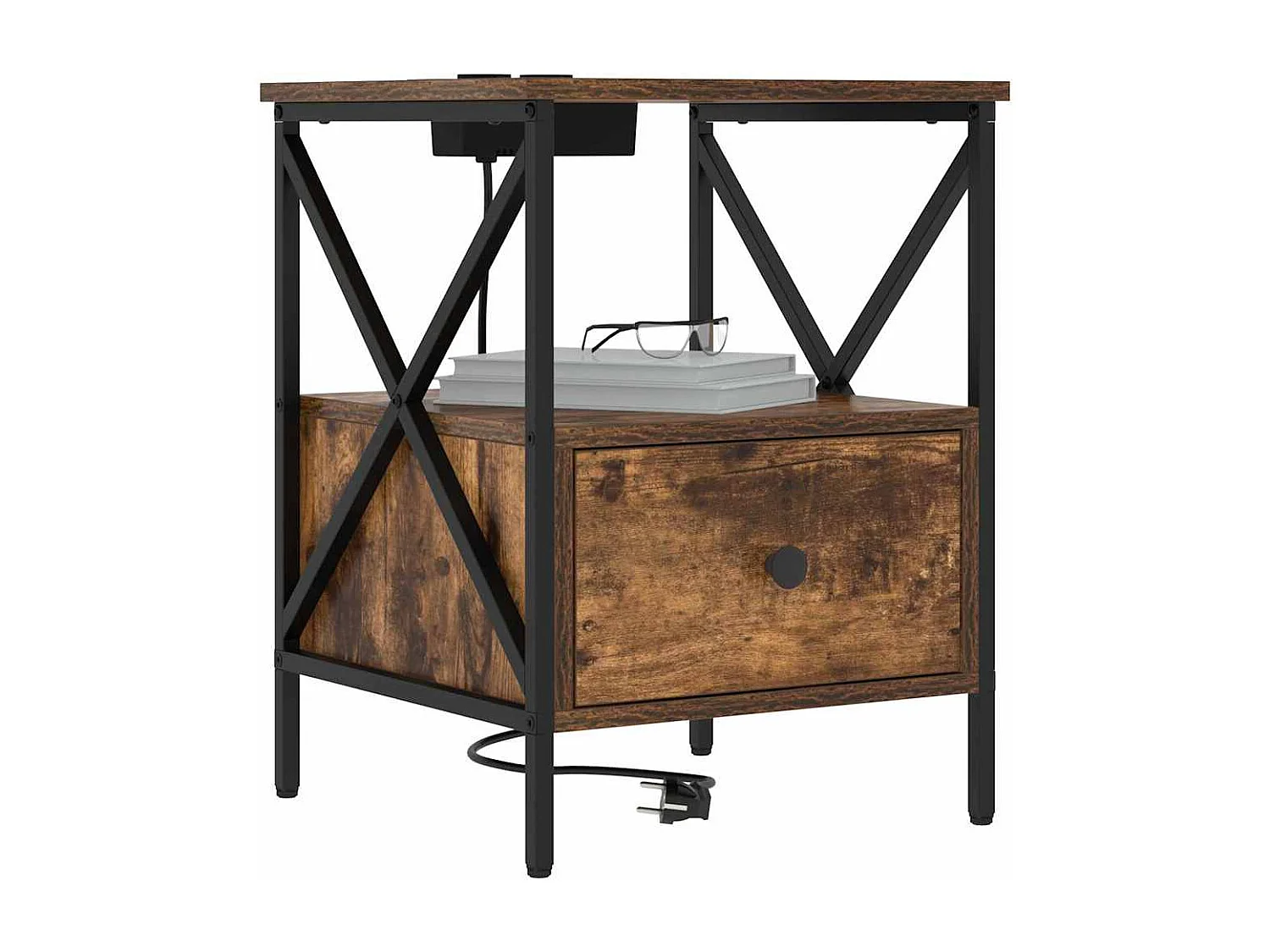 Cabinet de chevet 2 pcs Chêne fumé 41.5 x 40.5 x 55 cm