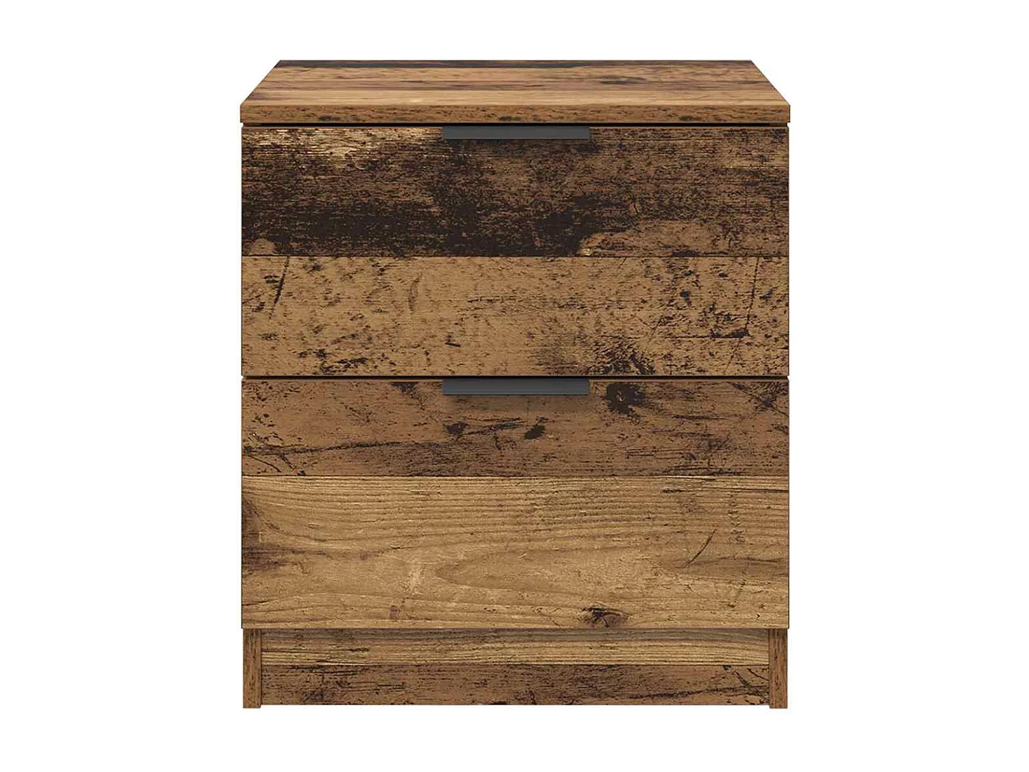 Mesilla de noche con cajón 2 piezas Madera antigua 45 x 39 x 50 cm