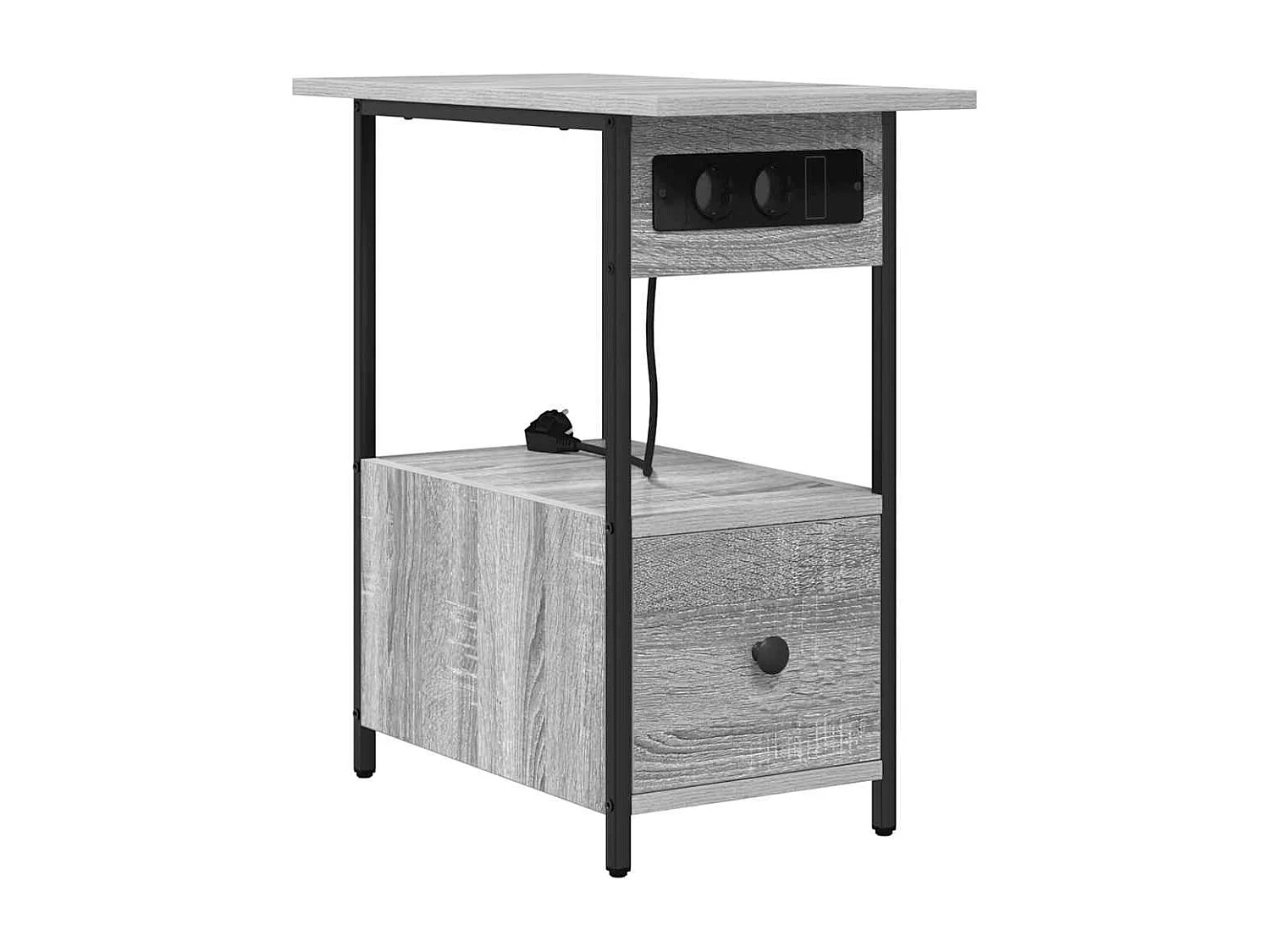 Cabinet de chevet Sonoma gris 60 x 30 x 61 cm Bois d'ingénierie