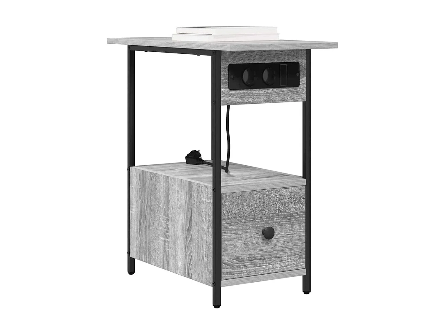 Cabinet de chevet Sonoma gris 60 x 30 x 61 cm Bois d'ingénierie