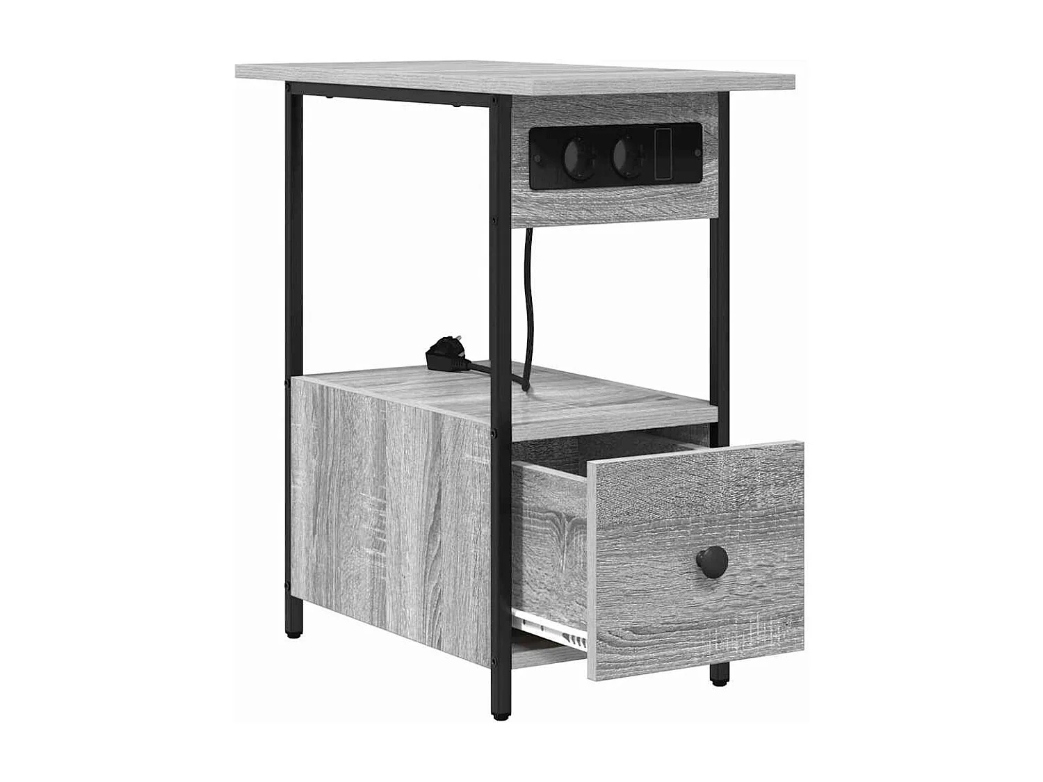 Cabinet de chevet Sonoma gris 60 x 30 x 61 cm Bois d'ingénierie