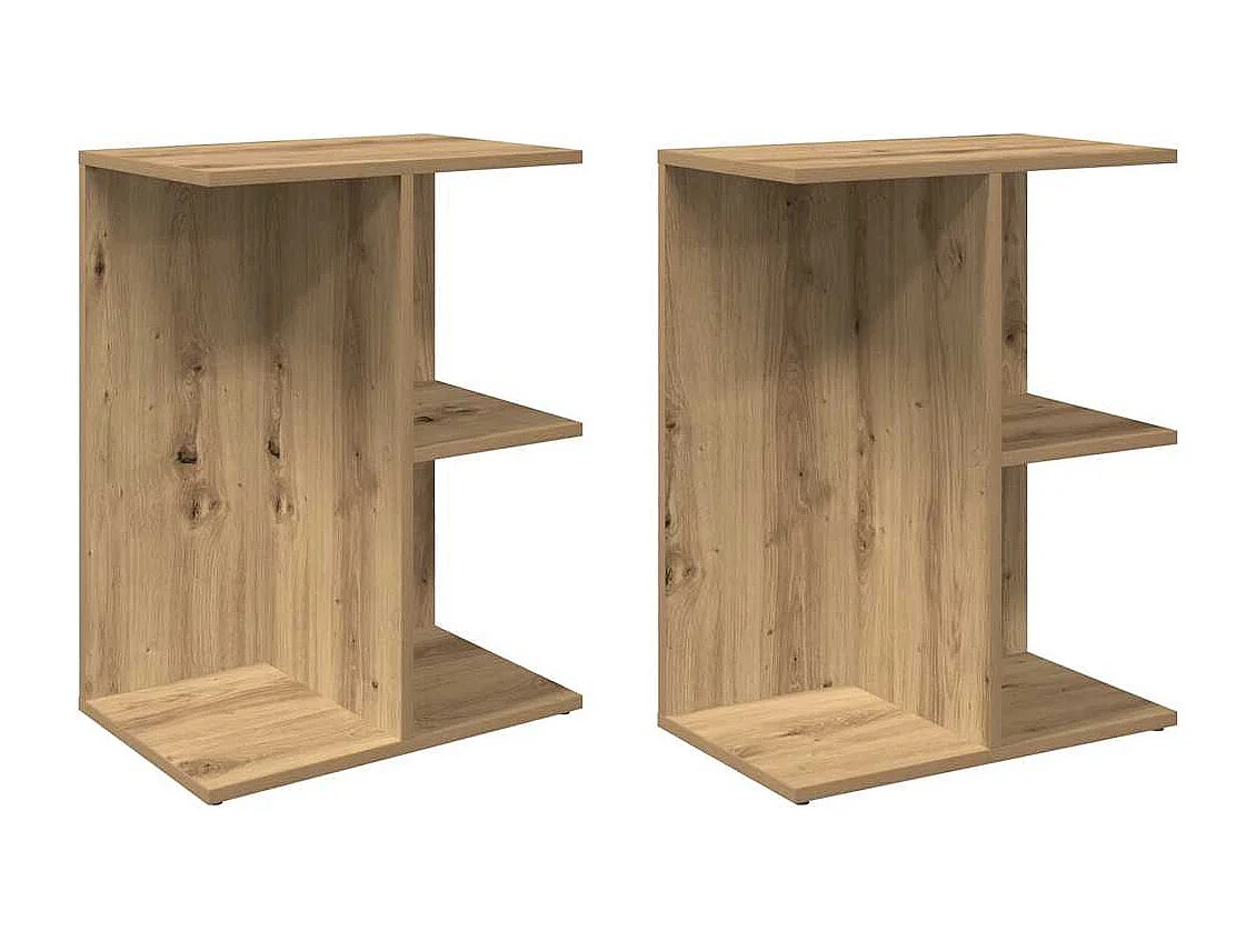 mesitas de noche de madera de ingeniería de roble artesanal