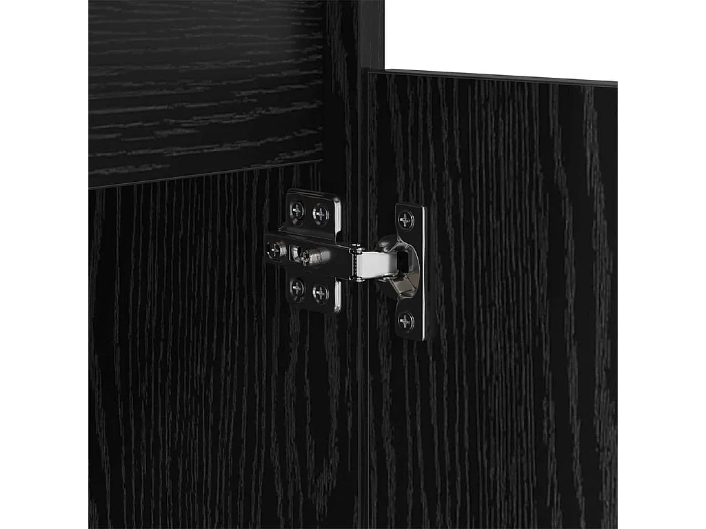 Comodino in rovere nero 40 x 35 x 70 cm in legno ingegnerizzato