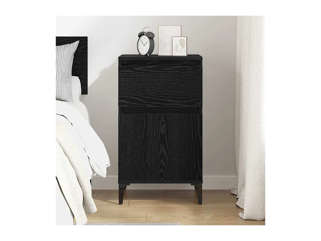 Cabinet de chevet Chêne noir 40 x 35 x 70 cm Bois d'ingénierie