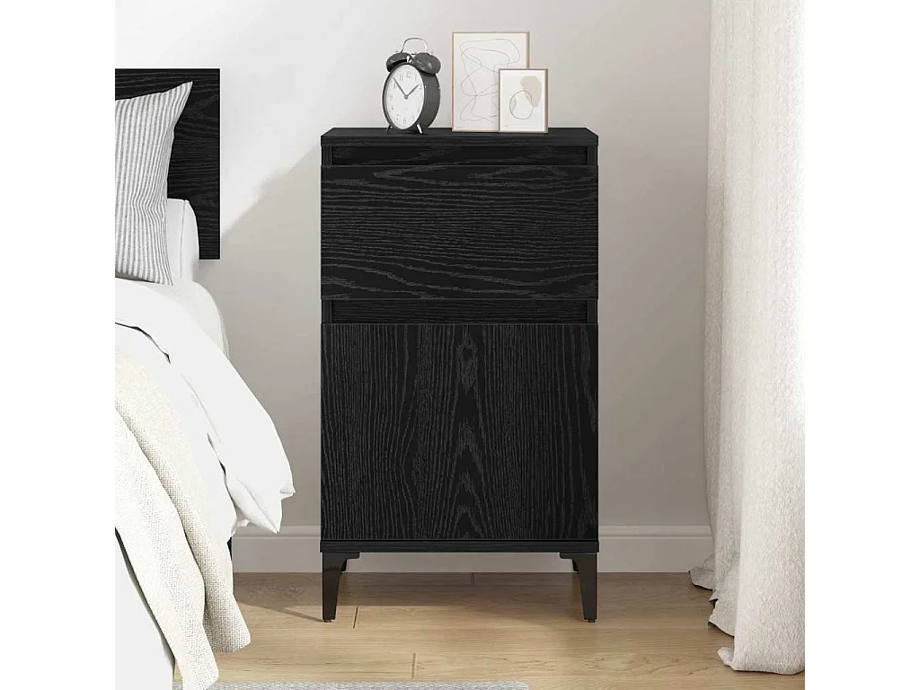 Cabinet de chevet Chêne noir 40 x 35 x 70 cm Bois d'ingénierie
