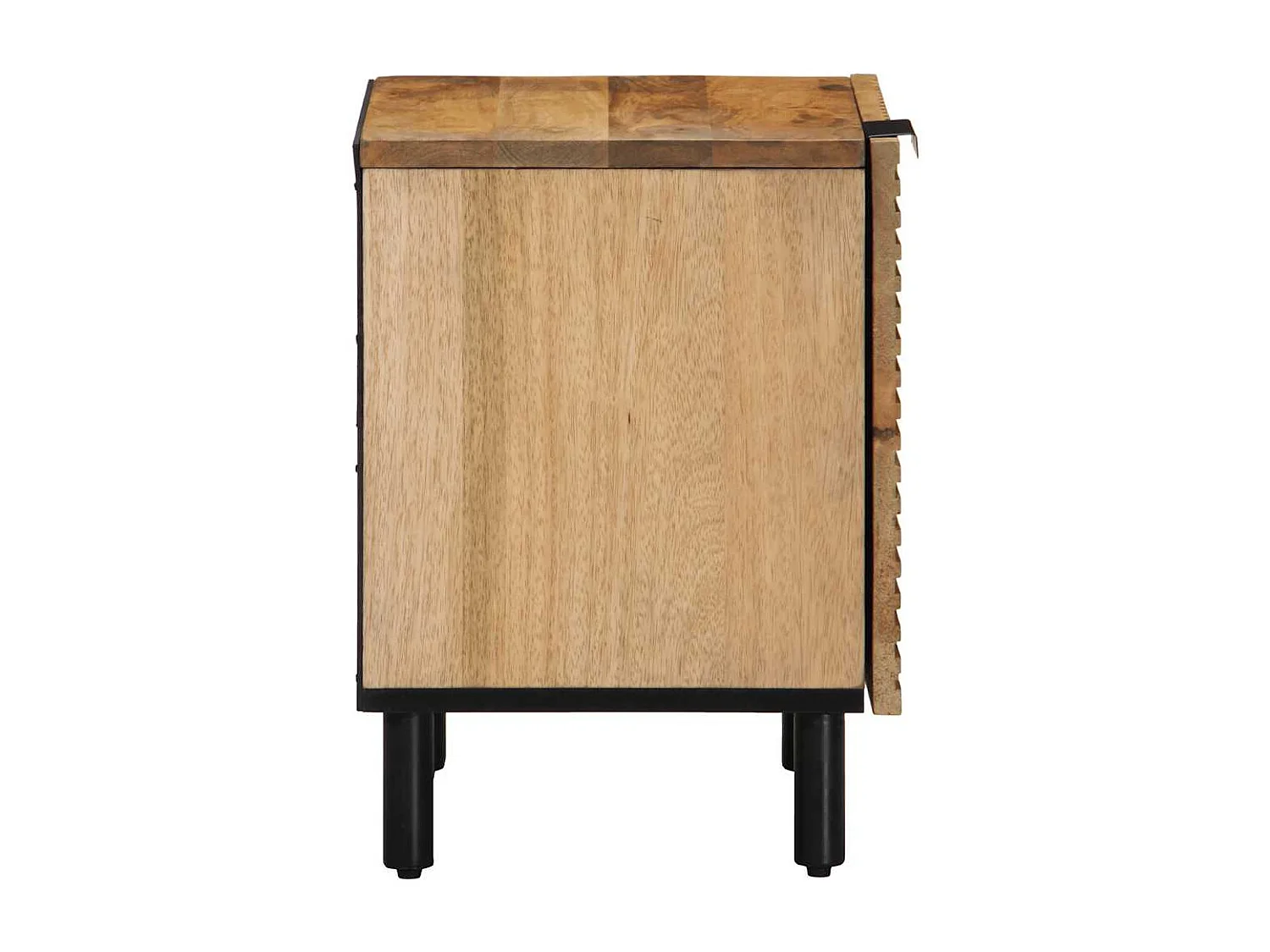 Mesita de noche marrón 40x33x46 cm madera maciza de mango