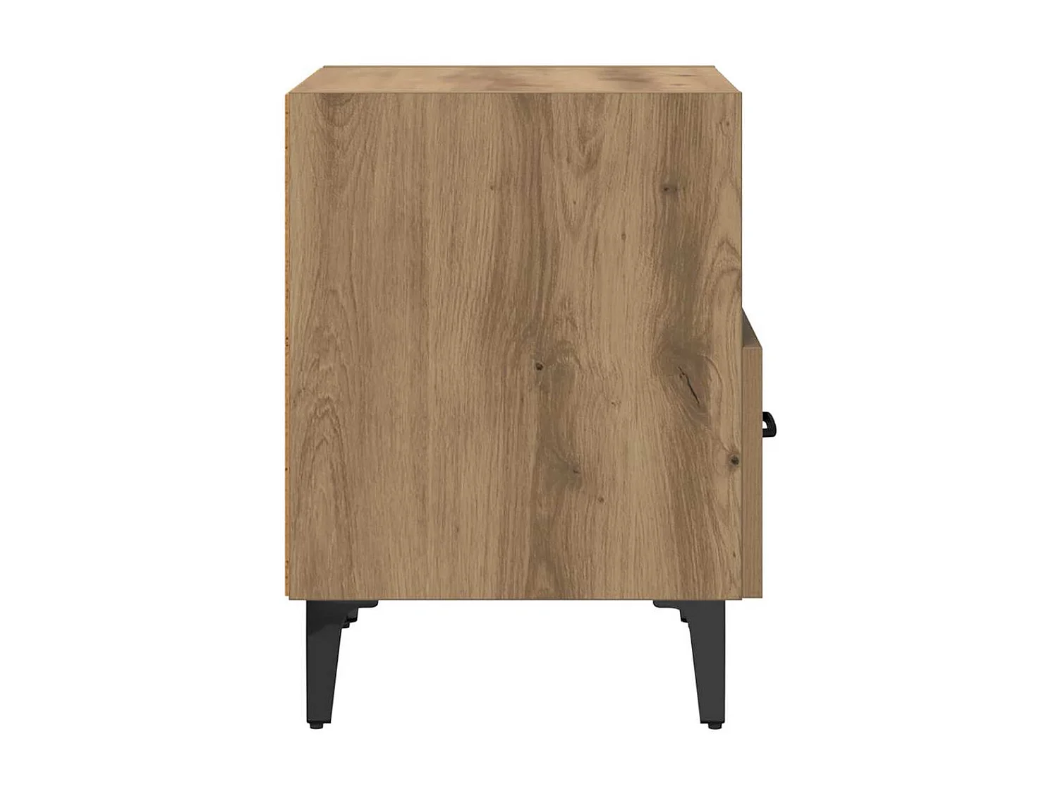 Comodino con cassetto, rovere lavorato a mano, 40 x 35 x 47,5 cm