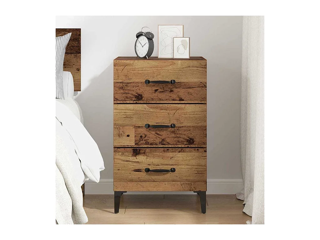 Comodino in legno antico 40 x 40 x 66 cm Legno ingegnerizzato