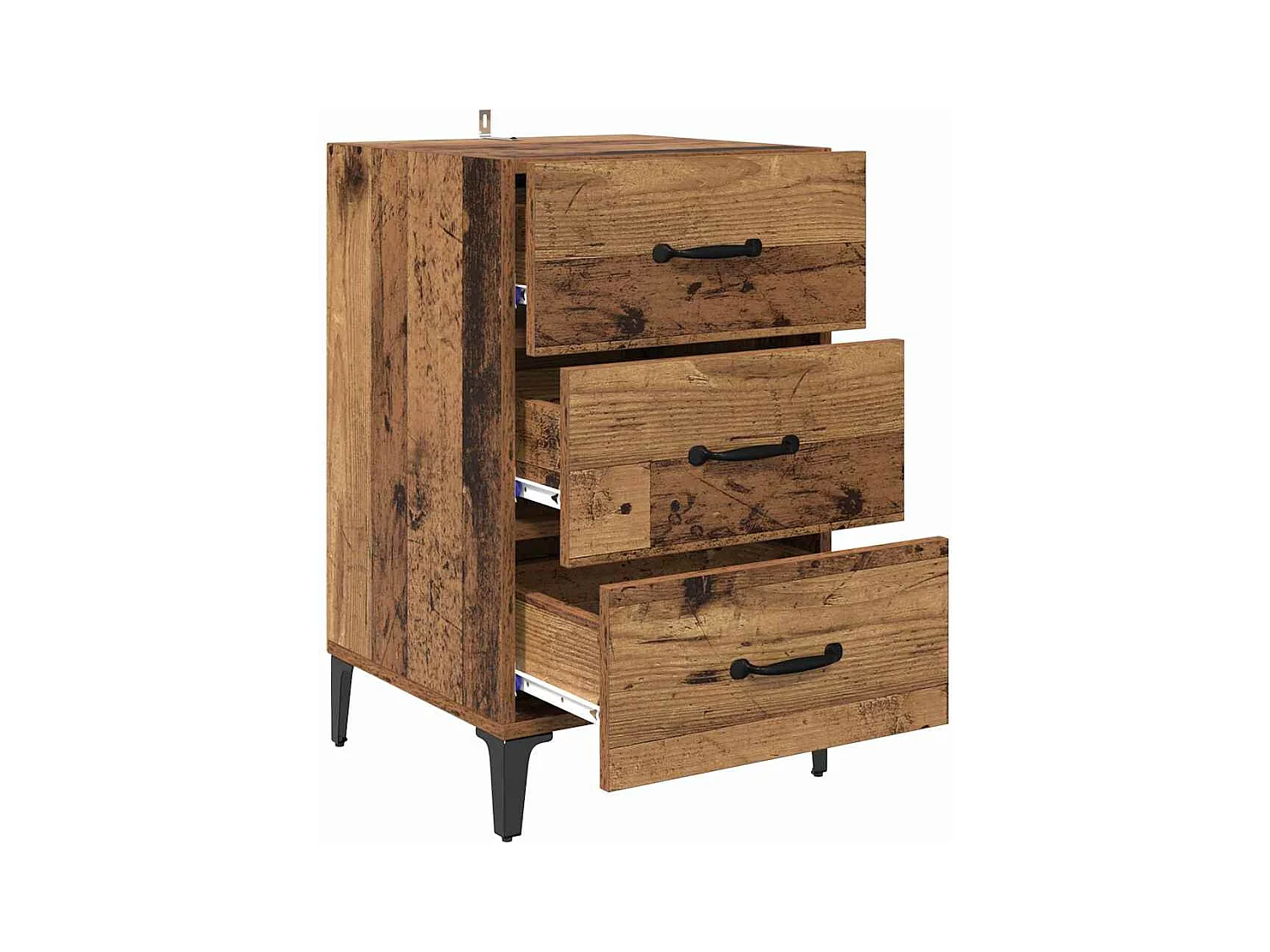 Comodino in legno antico 40 x 40 x 66 cm Legno ingegnerizzato