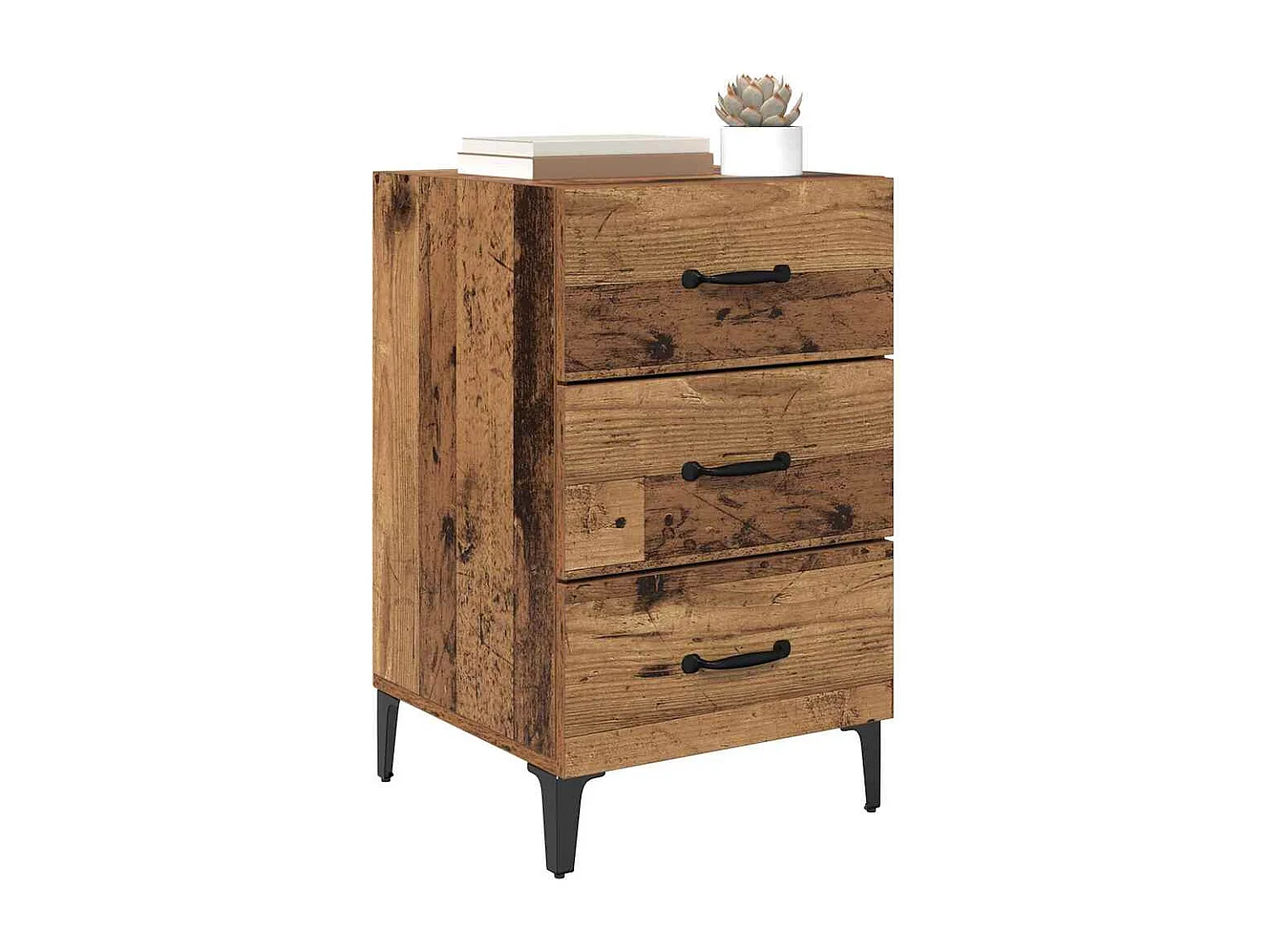 Cabinet de chevet Bois ancien 40 x 40 x 66 cm Bois d'ingénierie
