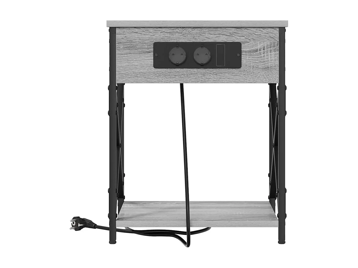 Cabinet de chevet avec tiroir 2 pcs Sonoma gris 41 x 31 x 51 cm