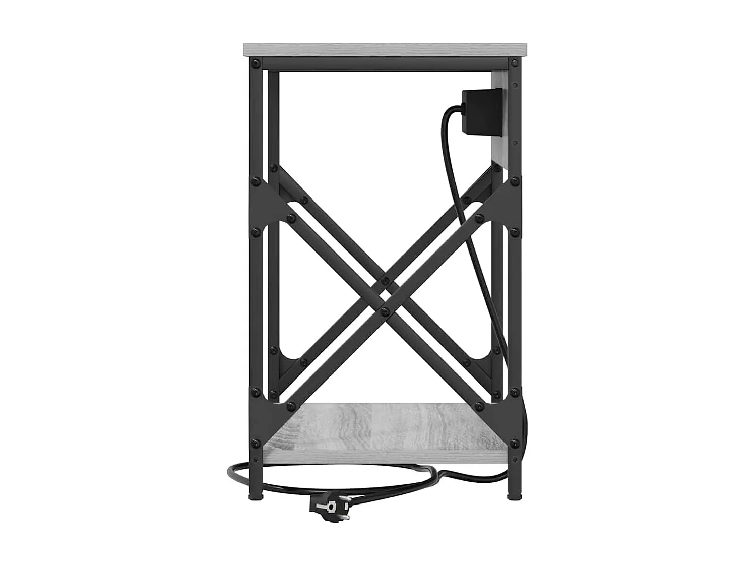 Cabinet de chevet avec tiroir 2 pcs Sonoma gris 41 x 31 x 51 cm