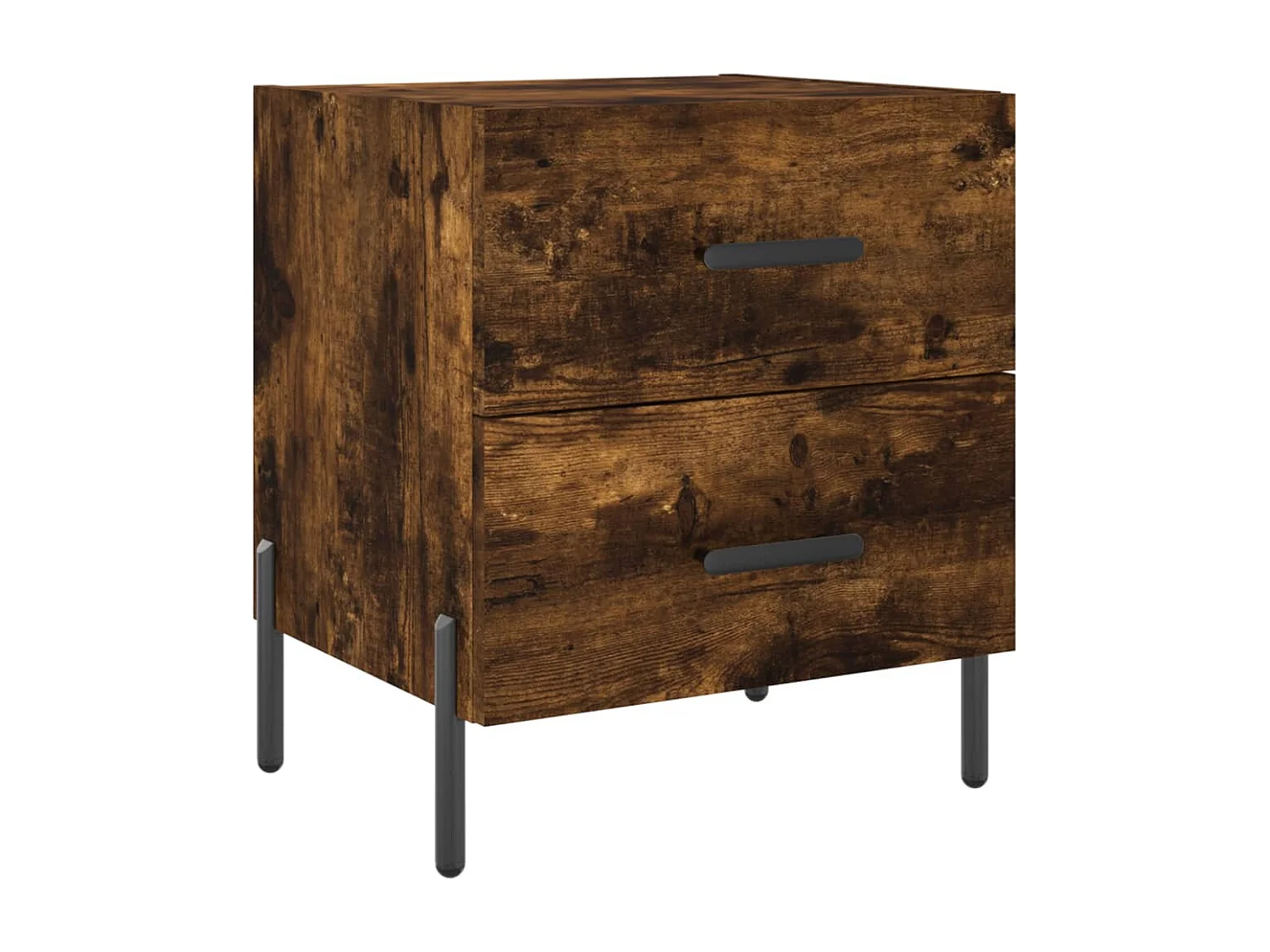 Table de chevet chêne fumé 40x35x47,5 cm bois d’ingénierie