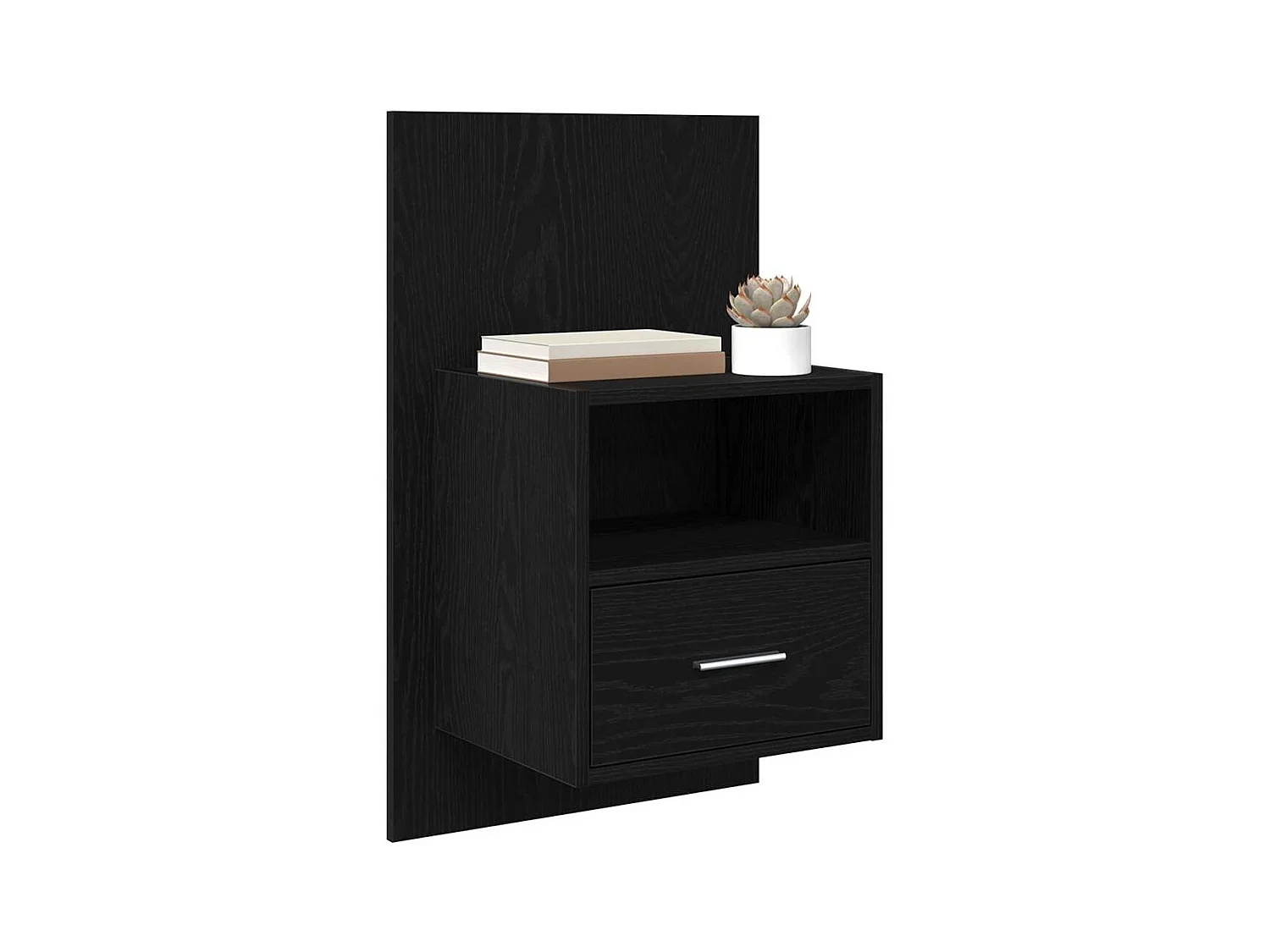 Mobile letto con cassetto 2 pezzi Rovere nero 48,5 x 32,5 x 80 cm