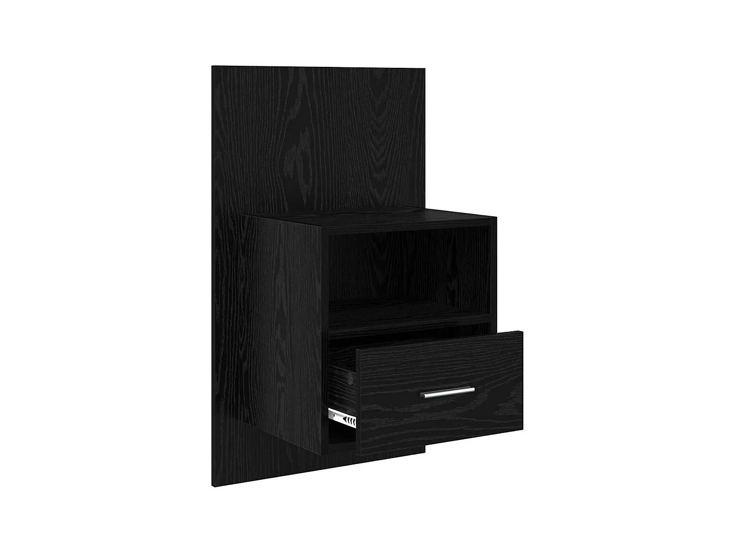 Mobile letto con cassetto 2 pezzi Rovere nero 48,5 x 32,5 x 80 cm