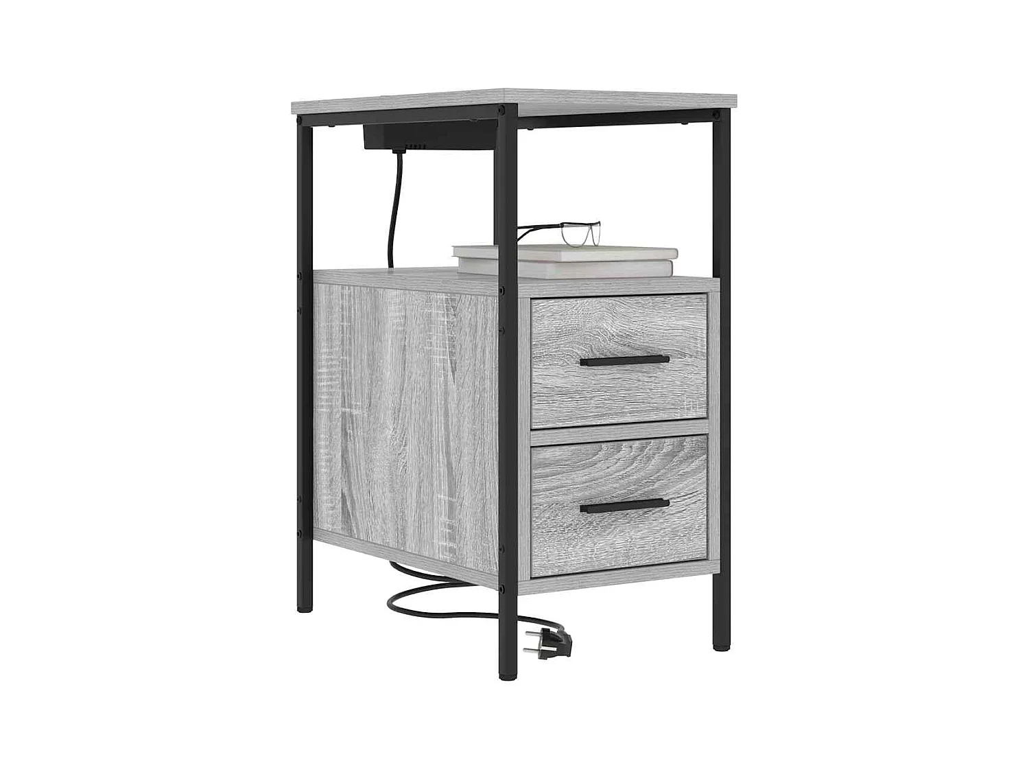 Mesitas de noche 2 piezas Sonoma gris 30 x 48 x 61 cm