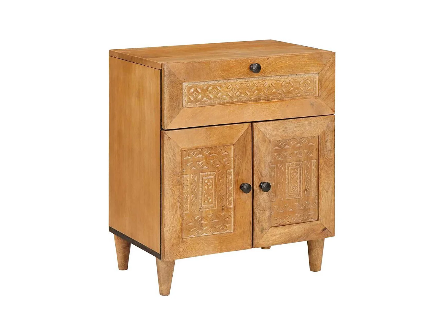 Mesita de noche con cajón Marrón claro 50 x 33 x 60 cm