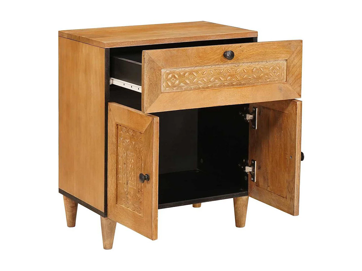 Table de chevet avec tiroir Marron clair 50 x 33 x 60 cm