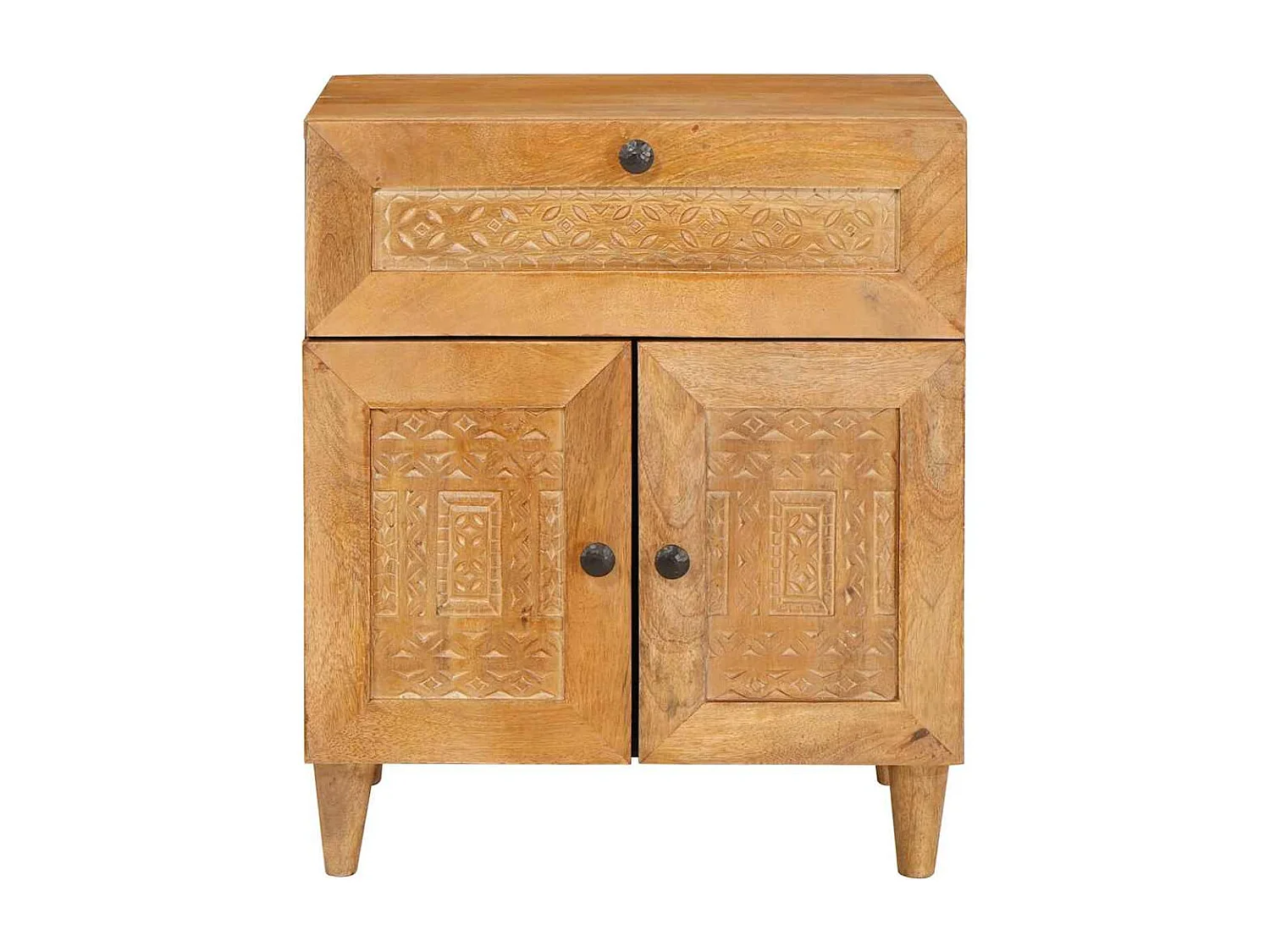 Table de chevet avec tiroir Marron clair 50 x 33 x 60 cm