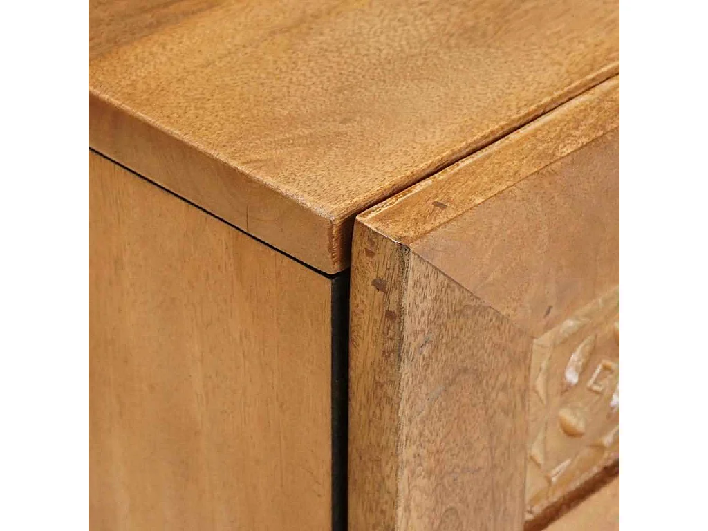 Table de chevet avec tiroir Marron clair 50 x 33 x 60 cm