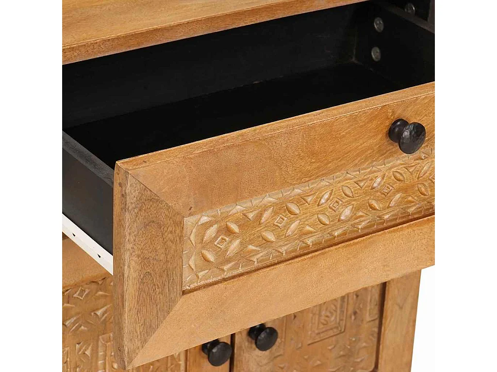 Table de chevet avec tiroir Marron clair 50 x 33 x 60 cm