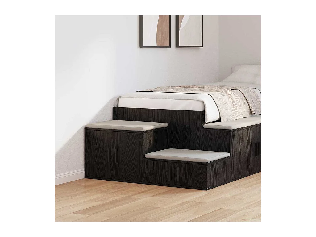 Aufbewahrungsschrank aus schwarzer Eiche 127 x 41 x 40 cm