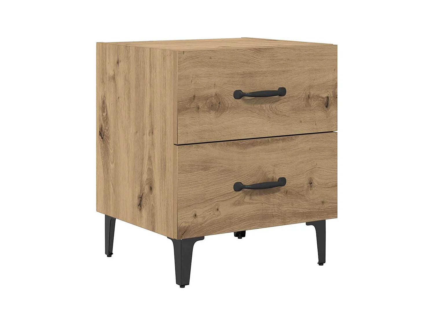 Armoire de lit avec tiroir chêne artisanal 40 x 35 x 47.5 cm