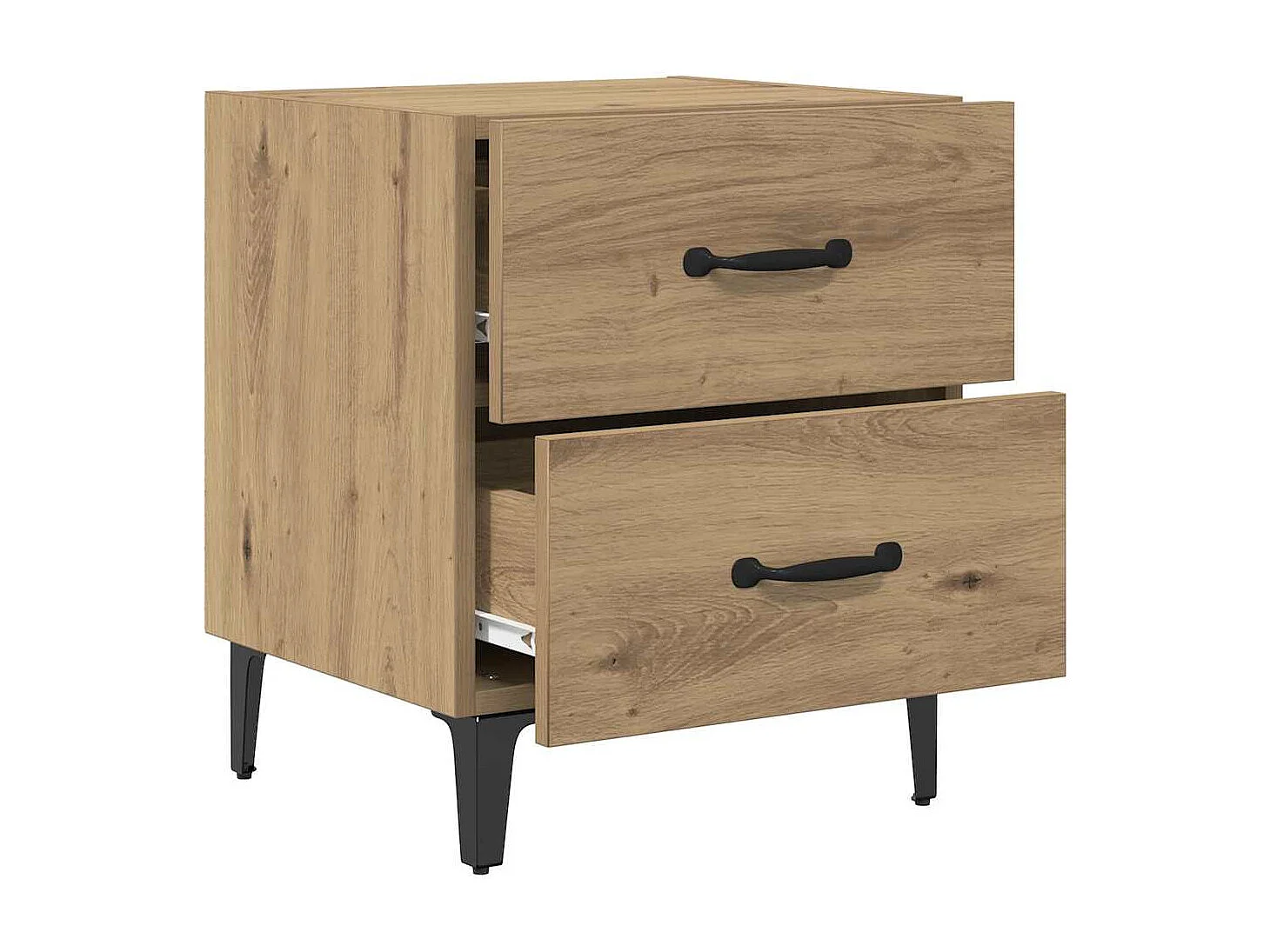 Armoire de lit avec tiroir chêne artisanal 40 x 35 x 47.5 cm