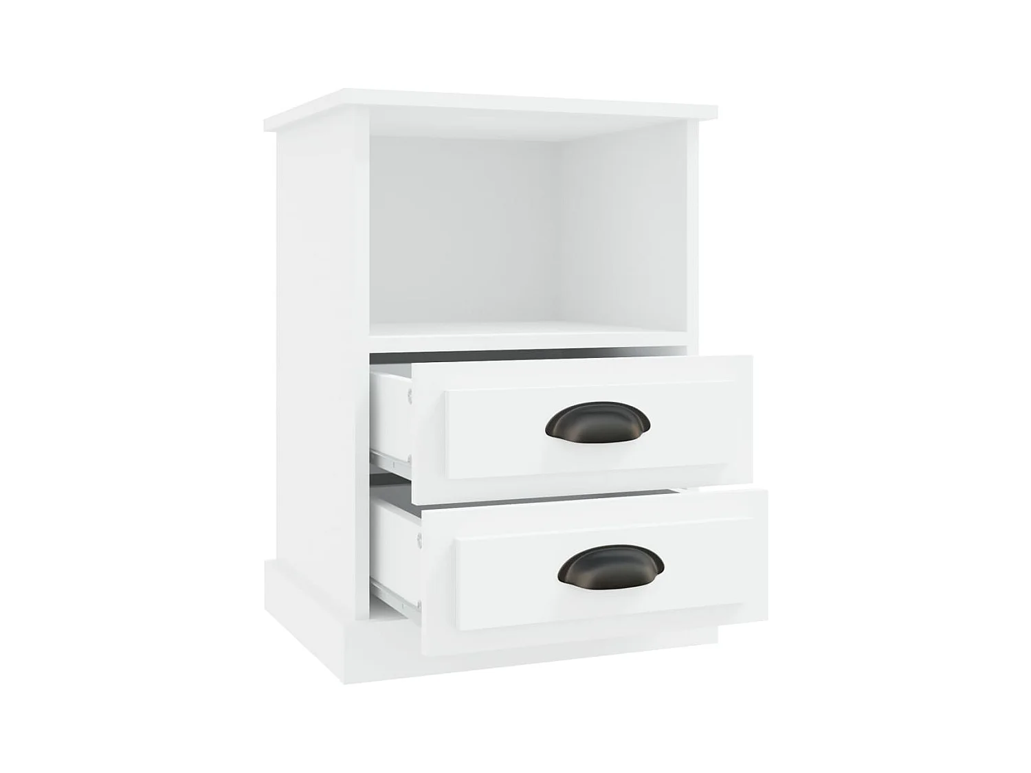 Nachtkastjes 2 stuks wit 43x36x60 cm