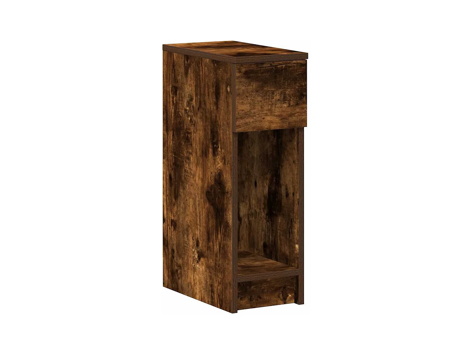 Mesita de noche con cajón roble ahumado 20x36x60 cm