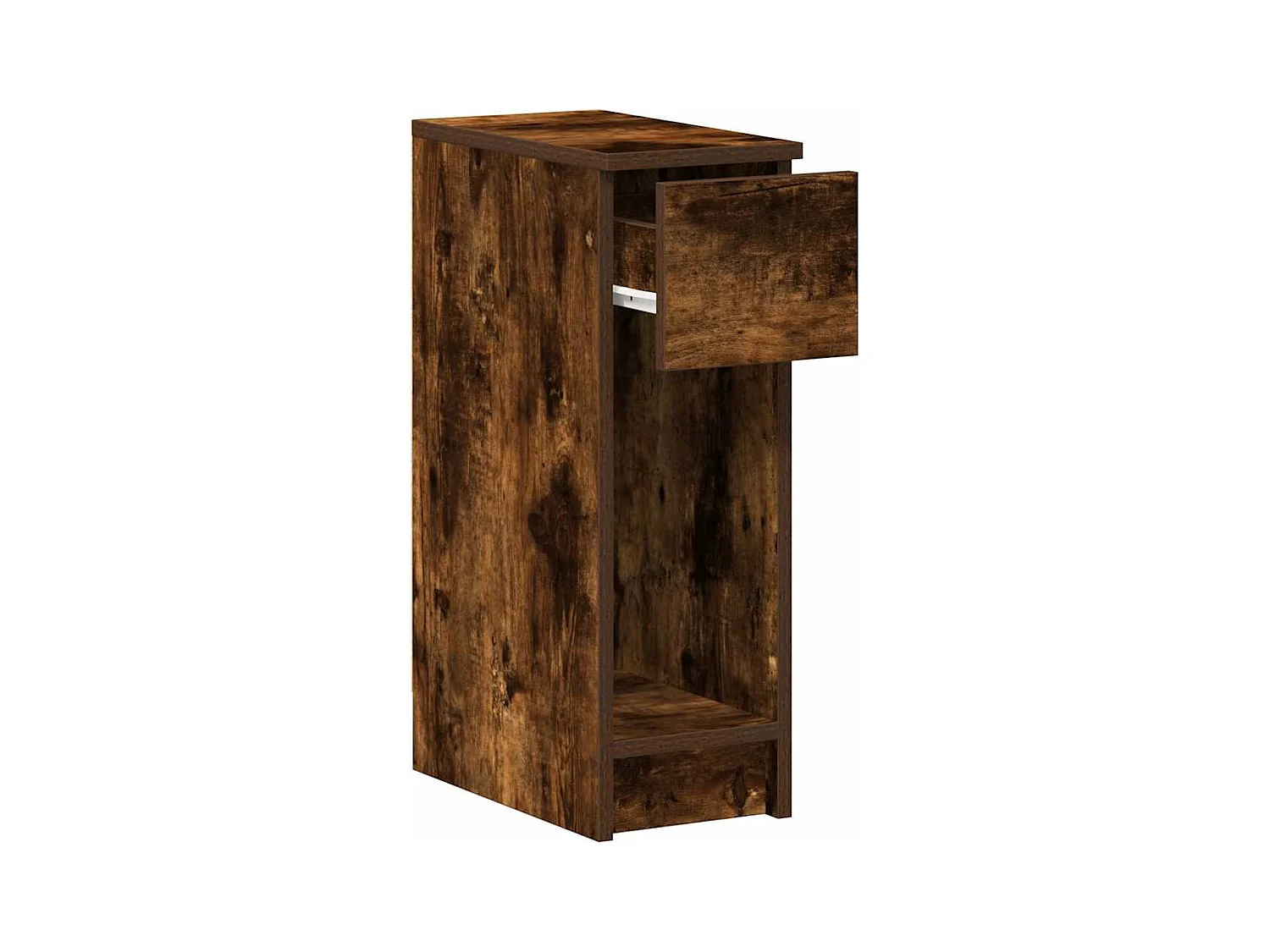 Mesita de noche con cajón roble ahumado 20x36x60 cm