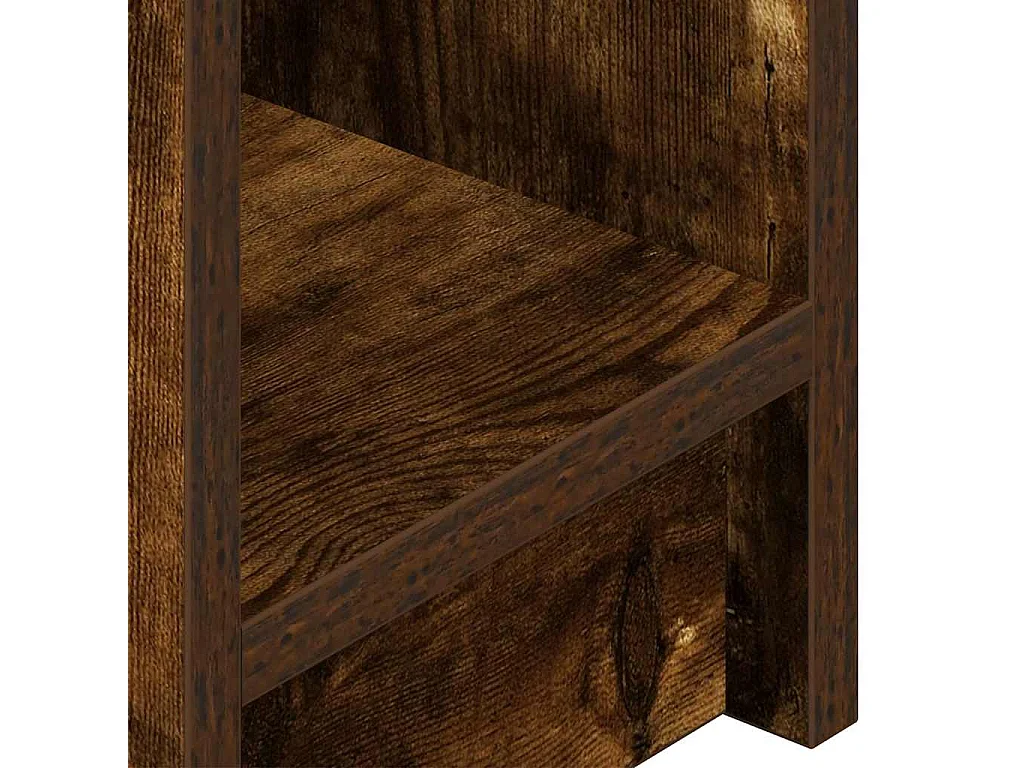 Mesita de noche con cajón roble ahumado 20x36x60 cm