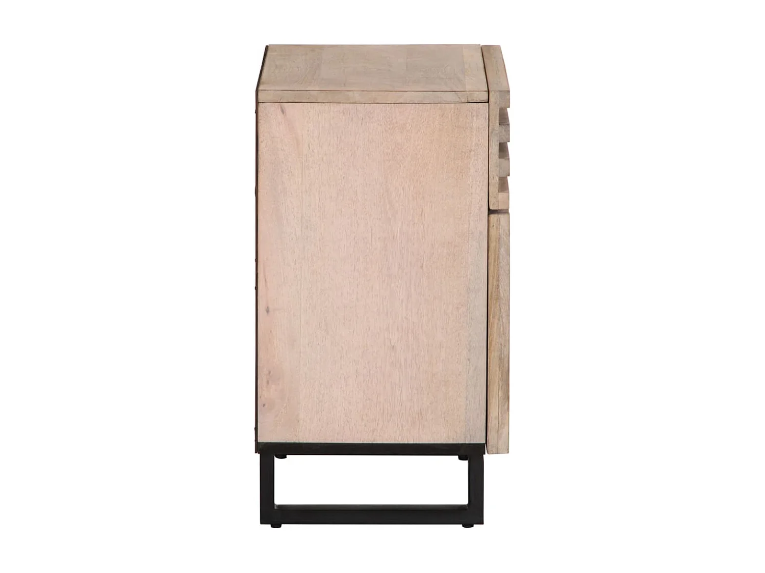 Table de chevet blanc 50x34x60 cm bois de manguier massif