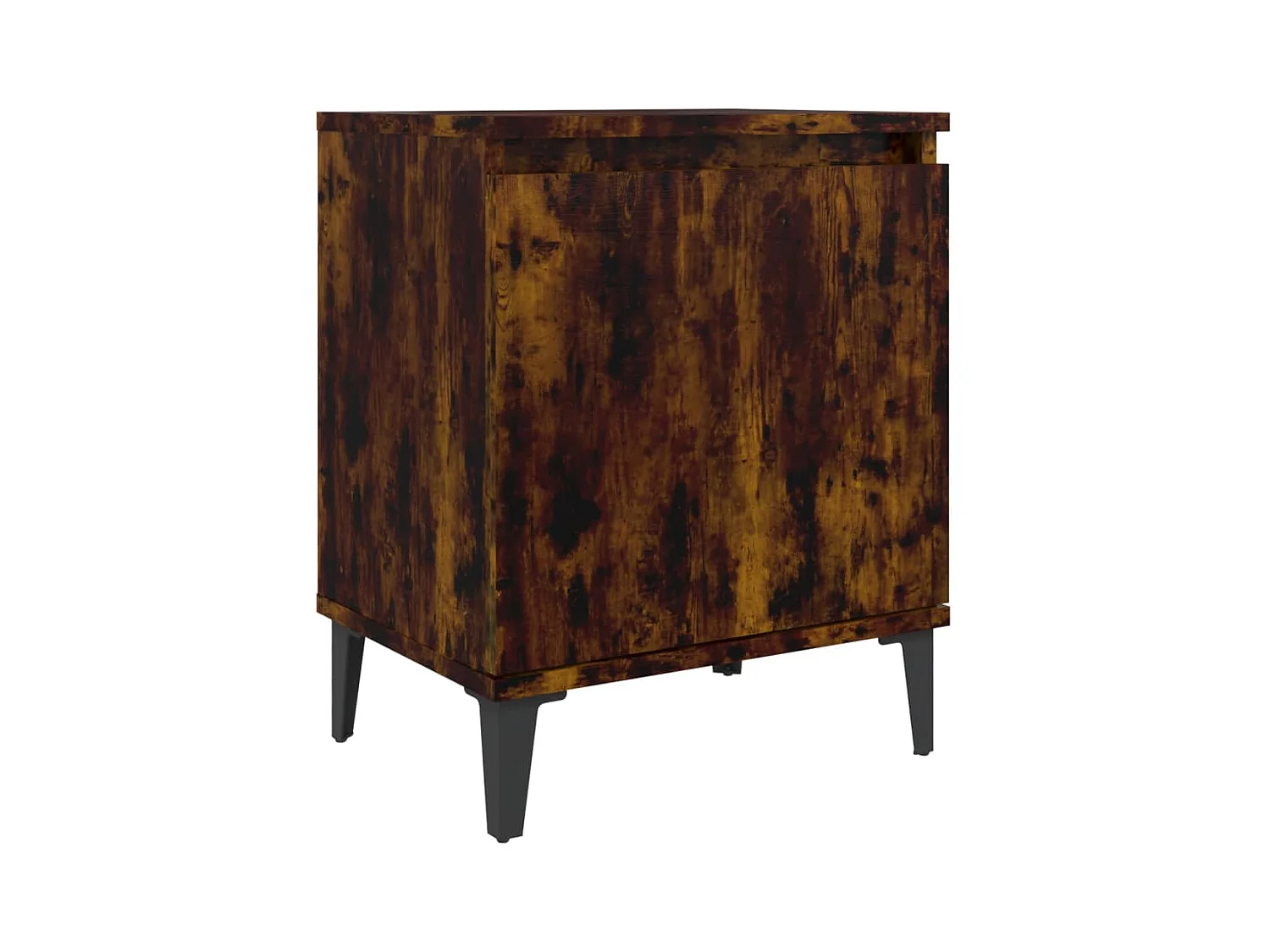 Comodini con gambe in metallo rovere fumé 40x30x50 cm