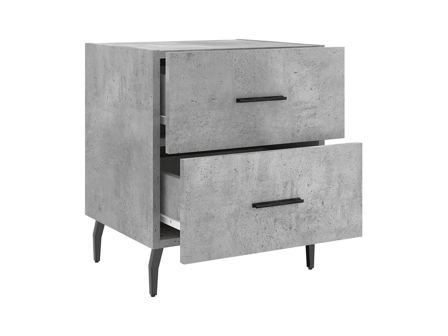 Mesita de noche gris hormigón 40x35x47,5 cm madera de ingeniería