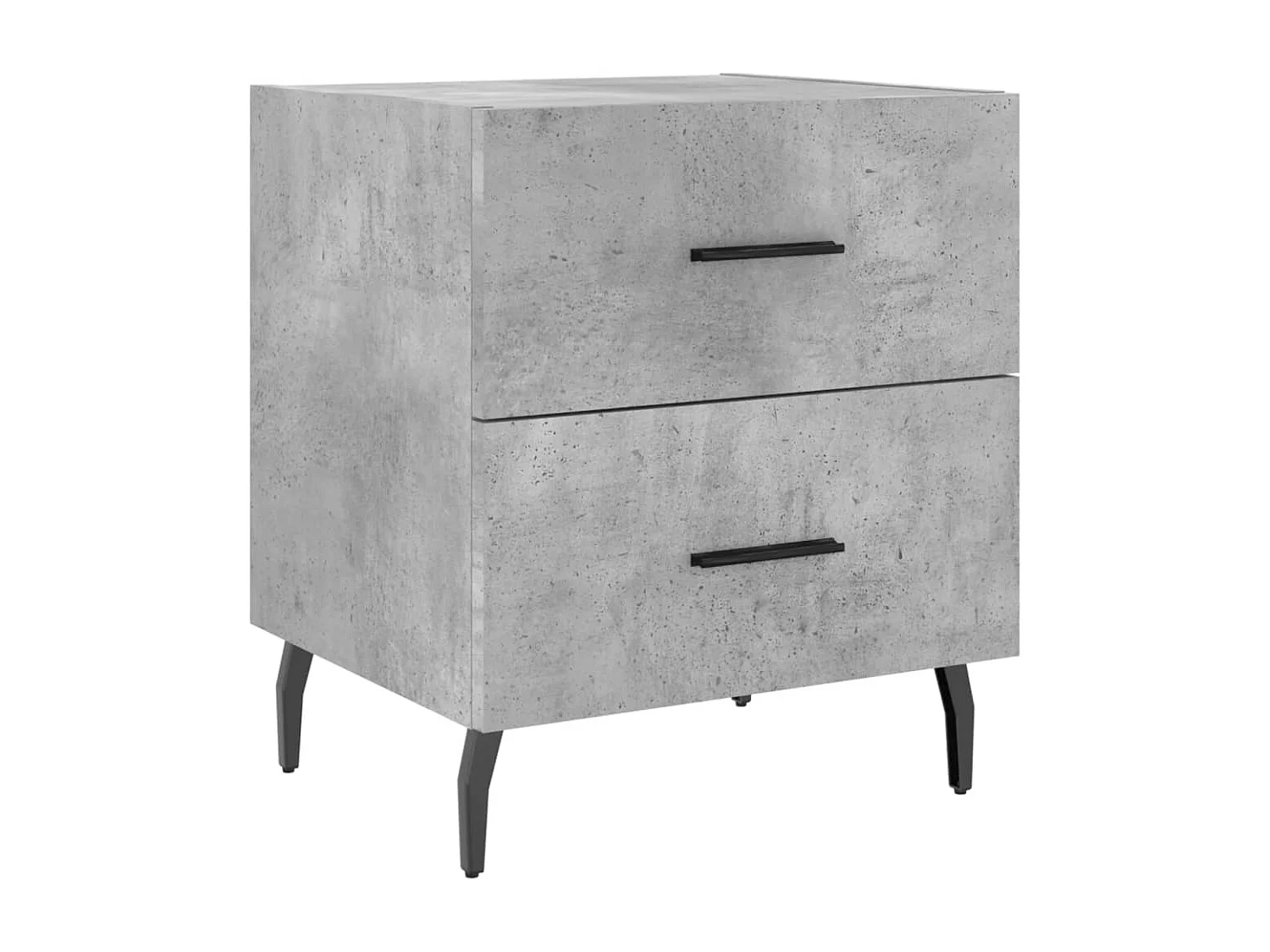 Table de chevet gris béton 40x35x47,5 cm bois d’ingénierie