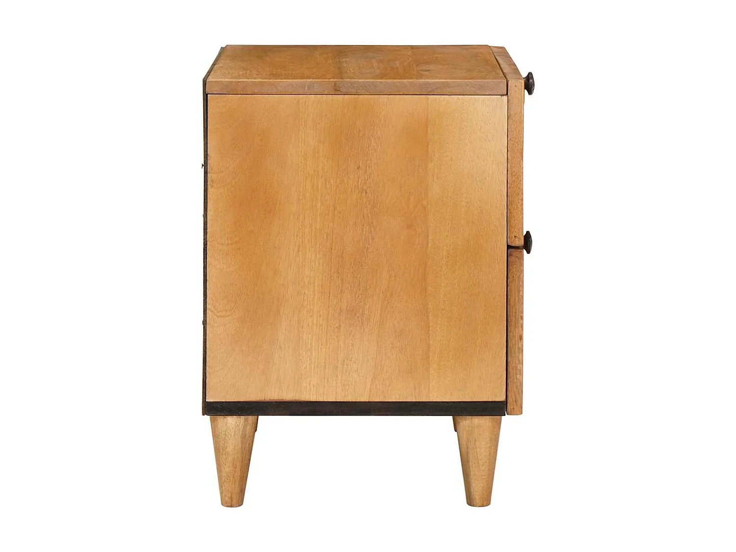 Mesita de noche con cajón 2 uds Marrón claro 40 x 33 x 46 cm