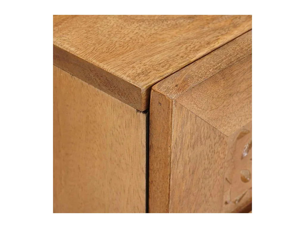 Mesita de noche con cajón 2 uds Marrón claro 40 x 33 x 46 cm