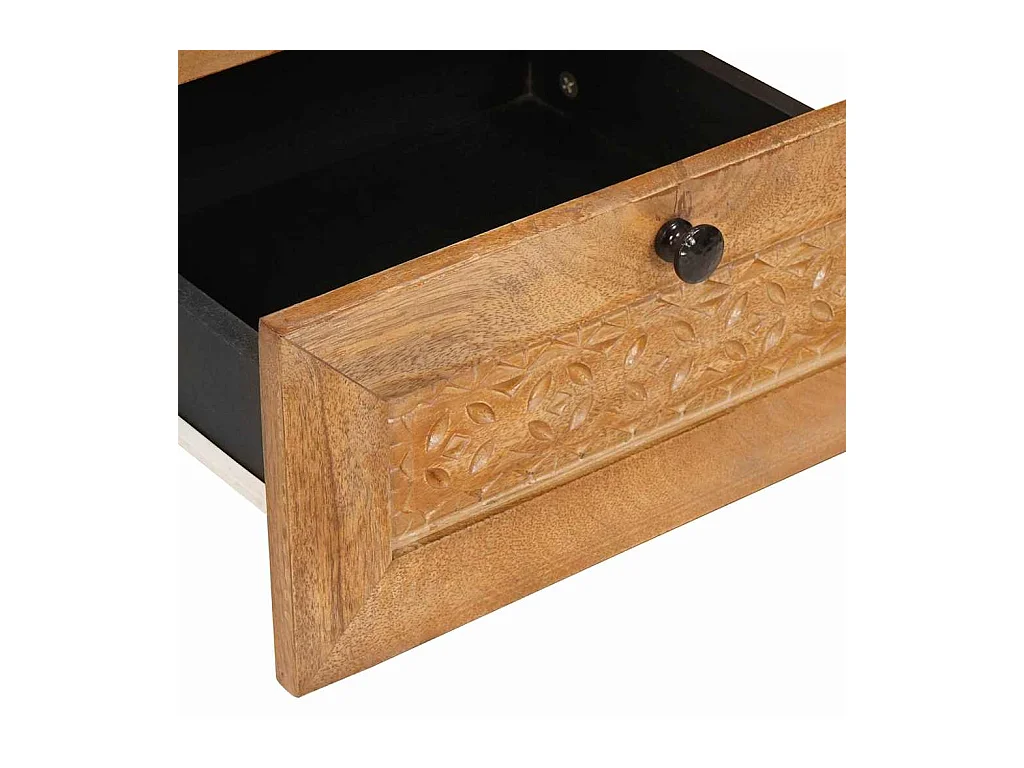 Mesita de noche con cajón 2 uds Marrón claro 40 x 33 x 46 cm