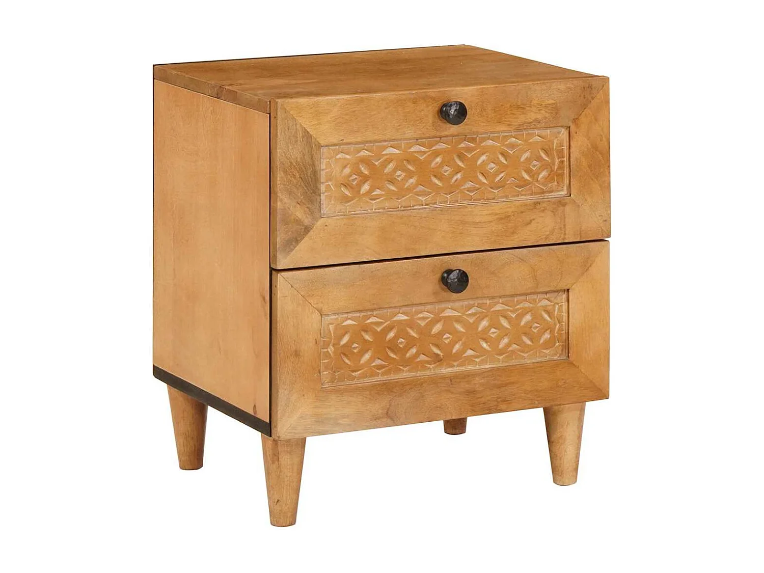 Table de chevet avec tiroir 2 pcs Marron clair 40 x 33 x 46 cm