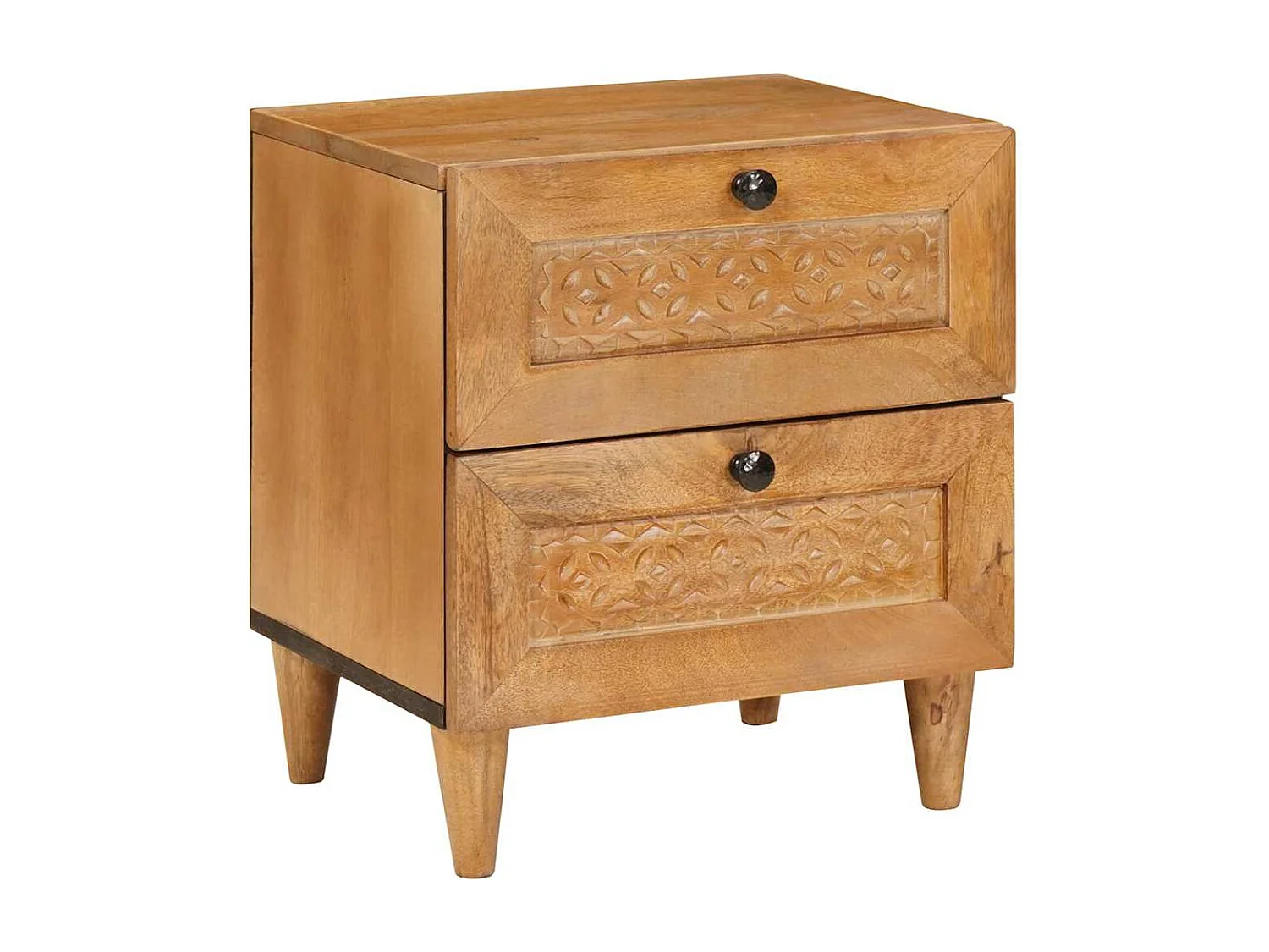 Table de chevet avec tiroir 2 pcs Marron clair 40 x 33 x 46 cm