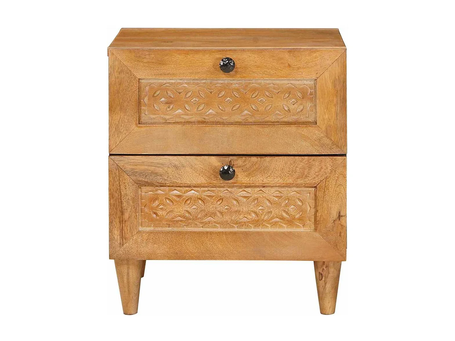 Table de chevet avec tiroir 2 pcs Marron clair 40 x 33 x 46 cm