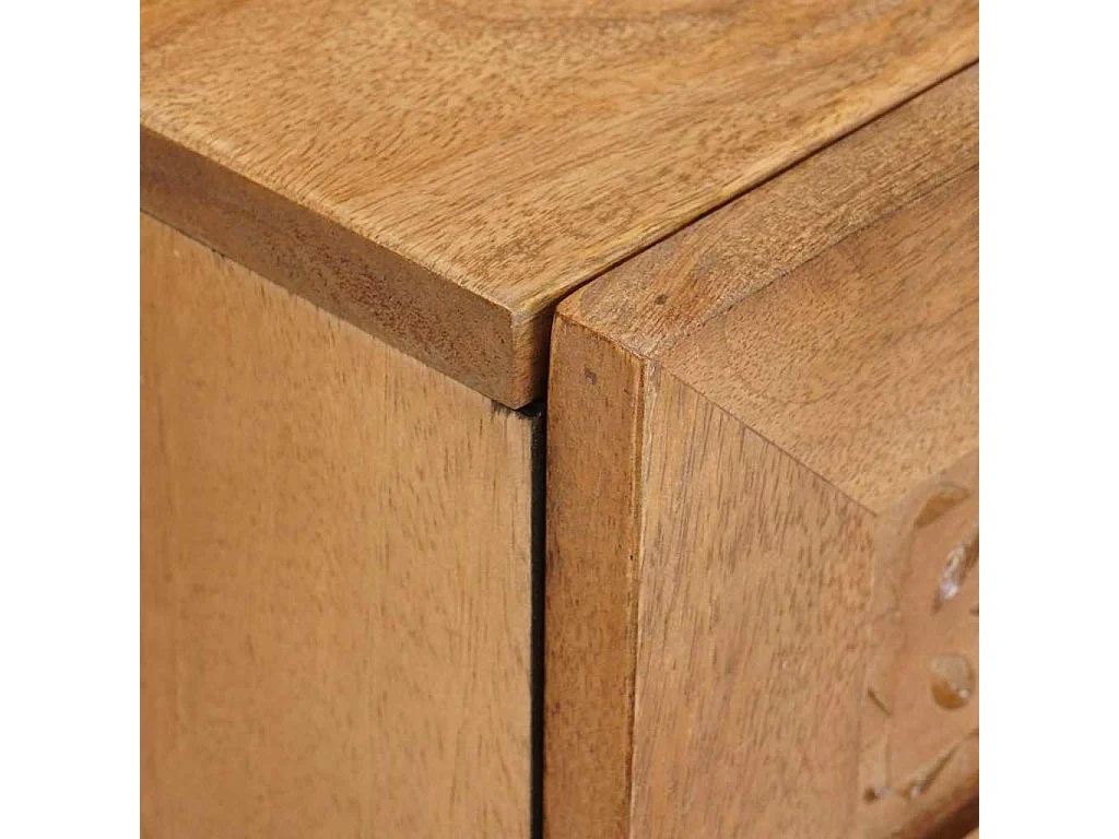 Table de chevet avec tiroir 2 pcs Marron clair 40 x 33 x 46 cm