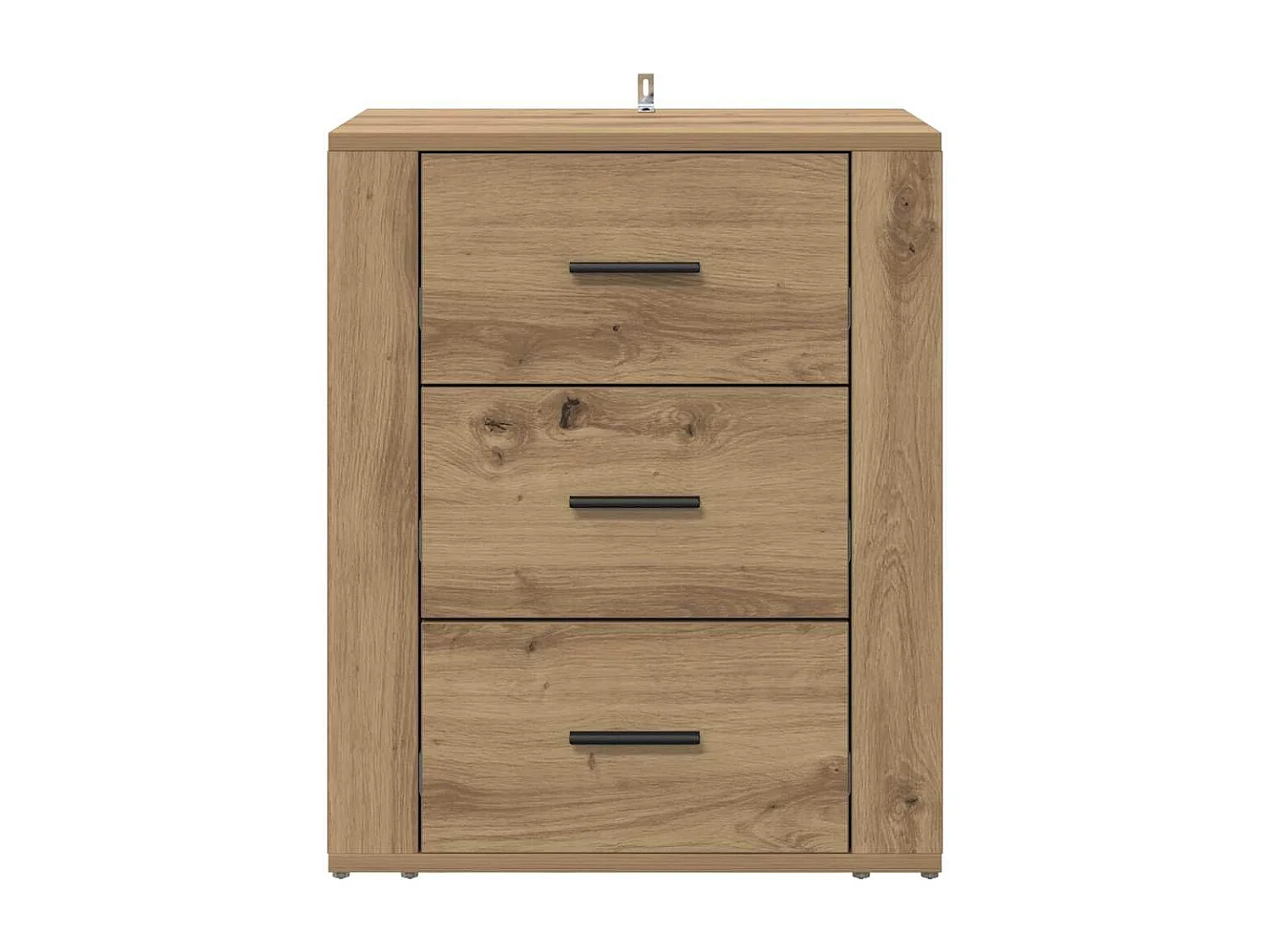 Cabinet de chevet avec tiroir chêne artisanal 50 x 36 x 60 cm