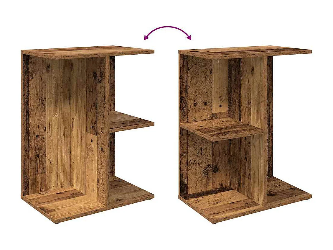 Tables de chevet 2 pcs vieux bois 46,5x29x61 cm bois ingénierie
