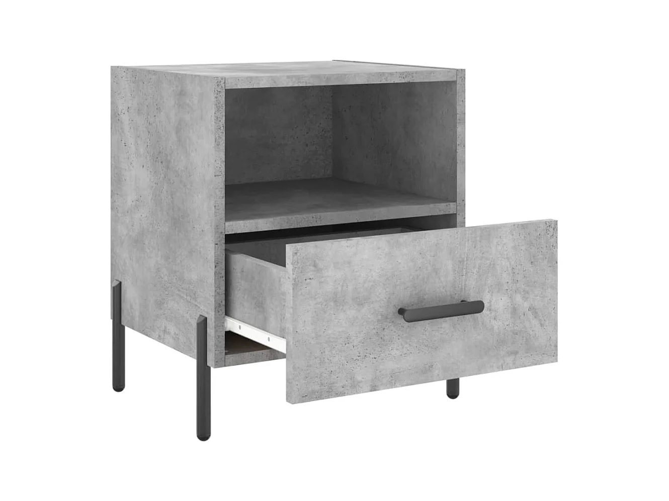 Mesitas de noche 2 piezas gris hormigón 40x35x47,5cm madera de ingeniería