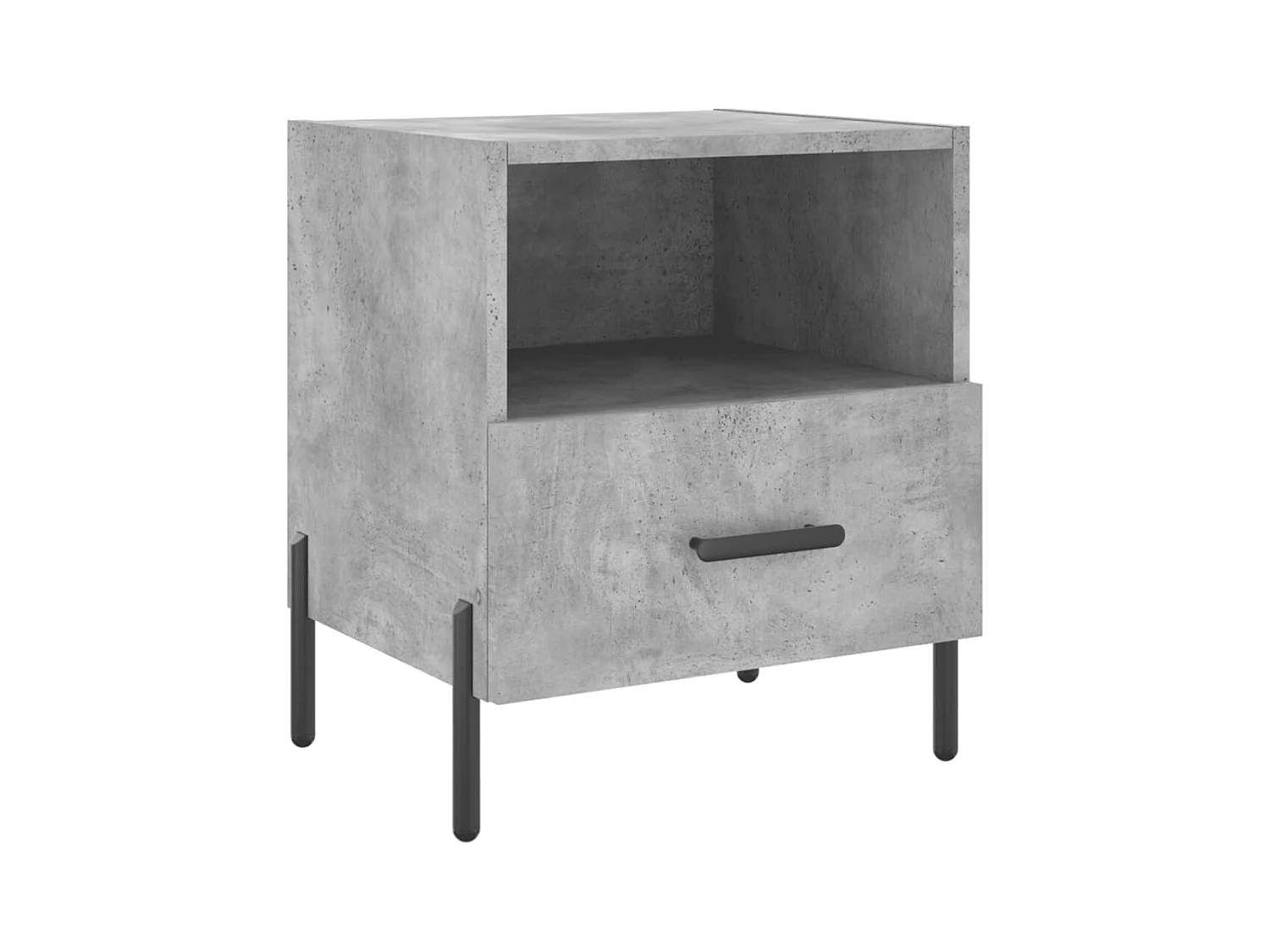 Mesitas de noche 2 piezas gris hormigón 40x35x47,5cm madera de ingeniería