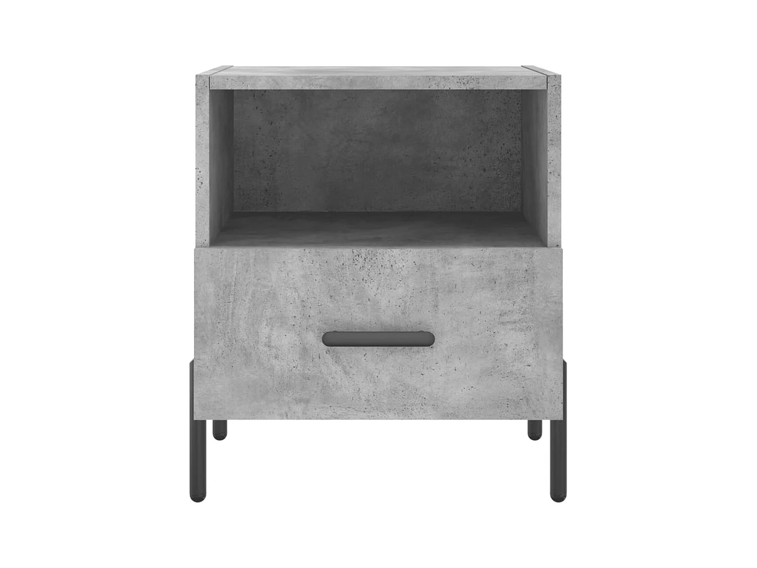 Mesitas de noche 2 piezas gris hormigón 40x35x47,5cm madera de ingeniería